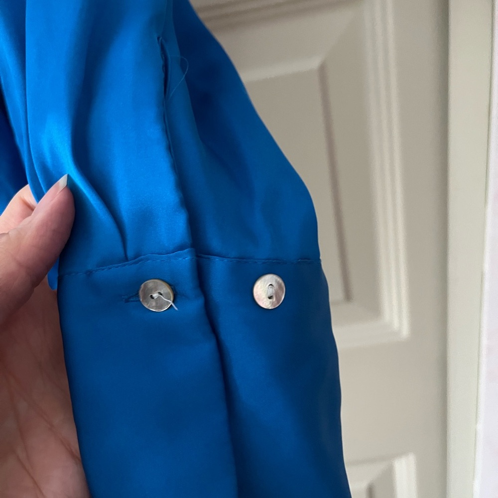 Zara Royal Blue Button Down Shirt - Picture 4 of 10